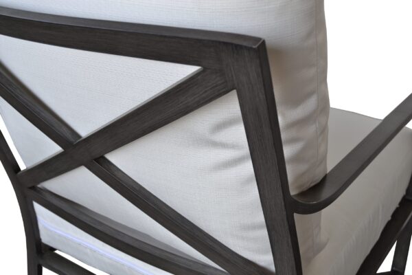 X Back Aluminum Spring Lounge - Champagne - Image 2